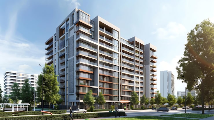 Artist's impression of office towers, shown for Prestige JRC Signature Tower