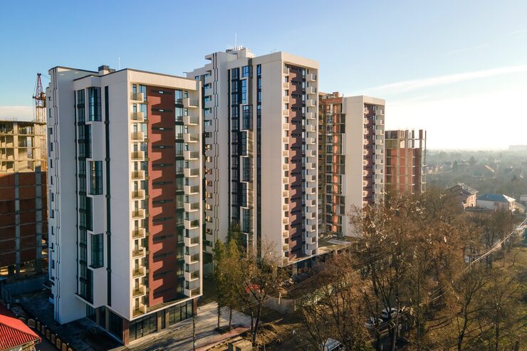 Artist's impression of apartment towers, shown for Prestige Park Ridge